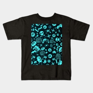 Halloween Pattern Art Design (R1-3) Kids T-Shirt